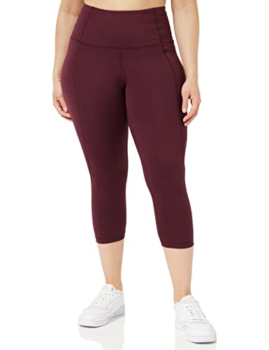 Amazon Essentials Damen Sculpt-Leggings mit hoher Taille in Capri-Länge von Build Your Own Studio (zuvor Core 10), Dunkles Burgunderrot, 3XL Große Größen von Amazon Essentials