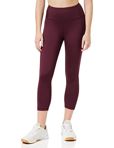 Amazon Essentials Damen Sculpt-Leggings mit hoher Taille in Capri-Länge von Build Your Own Studio (zuvor Core 10), Dunkles Burgunderrot, M von Amazon Essentials