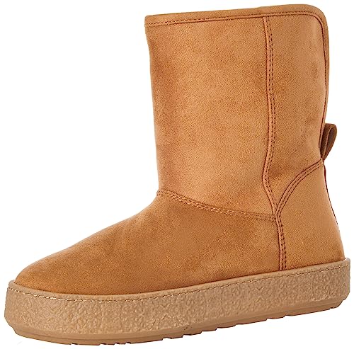 Amazon Essentials Damen Shearling-Mule-Stiefel, Bräunen Mikro Wildleder, 43 EU von Amazon Essentials