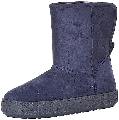 Amazon Essentials Damen Shearling-Mule-Stiefel, Marineblau Mikro Wildleder, 37 EU von Amazon Essentials