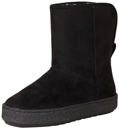 Amazon Essentials Damen Shearling-Mule-Stiefel, Schwarz Mikro Wildleder, 37 EU Weit von Amazon Essentials