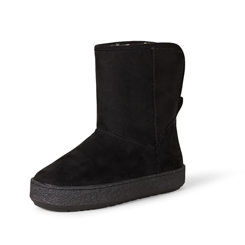 Amazon Essentials Damen Shearling-Mule-Stiefel, Schwarz Mikro Wildleder, 38.5 EU von Amazon Essentials