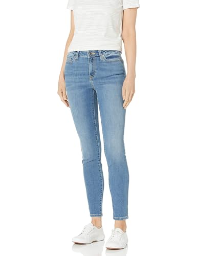 Amazon Essentials Damen Elastische Skinny-Jeans Mit Mittlerer Leibhöhe - Auslauffarben, Hellblau, 40 Kurz von Amazon Essentials