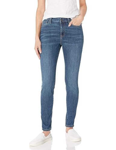 Amazon Essentials Damen Elastische Skinny-Jeans Mit Mittlerer Leibhöhe - Auslauffarben, Mittlere Waschung, 38 Lang von Amazon Essentials