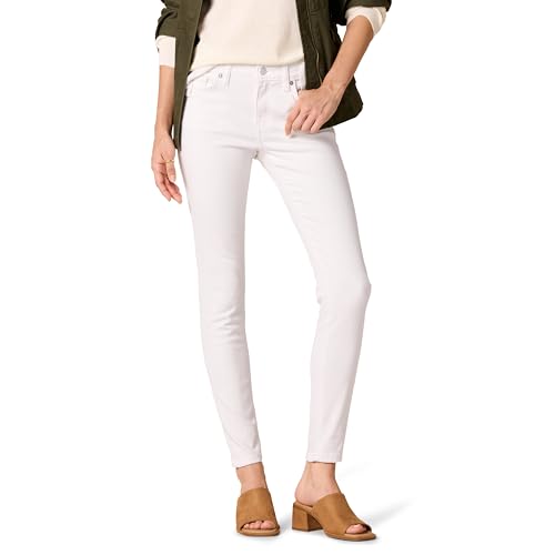 Amazon Essentials Damen Elastische Skinny-Jeans Mit Mittlerer Leibhöhe - Auslauffarben, Weiß, 34 von Amazon Essentials