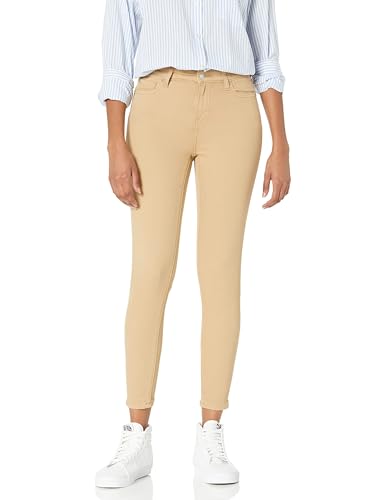 Amazon Essentials Damen Elastische Skinny-Jeans Mit Mittlerer Leibhöhe-Auslauffarben, Helles Kamelbraun, 46 Lang von Amazon Essentials