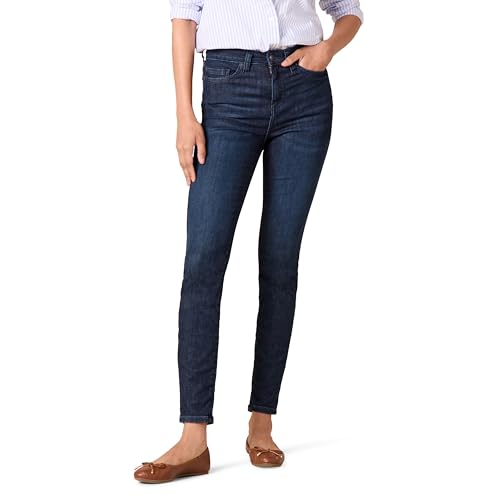 Amazon Essentials Damen Skinny-Jeans mit Hohem Bund, Dunkle Waschung, 34 Kurz von Amazon Essentials