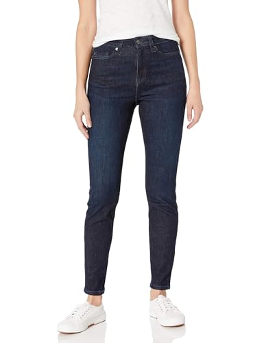 Amazon Essentials Damen Skinny-Jeans mit Hohem Bund, Dunkle Waschung, 34 Lang von Amazon Essentials