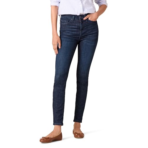 Amazon Essentials Damen Skinny-Jeans mit Hohem Bund - Auslauffarben, Dunkle Waschung, 38 von Amazon Essentials