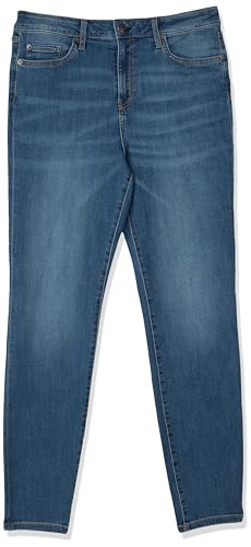 Amazon Essentials Damen Skinny-Jeans mit Hohem Bund, Mittlere Waschung, 40 Kurz von Amazon Essentials
