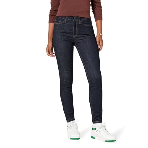 Amazon Essentials Damen Skinny-Jeans mit Hohem Bund, Schwarze Spülung, 36-38 von Amazon Essentials