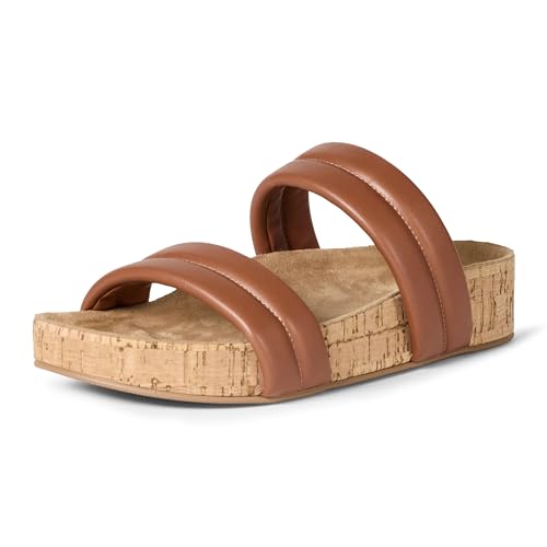 Amazon Essentials Damen Pantoletten Mit Korksohle, Bräunen, 45.5 EU von Amazon Essentials
