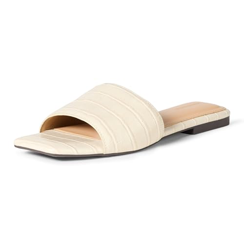 Amazon Essentials Damen Slide-Sandalen, Cremefarbenes Krokodilimitat, 42.5 EU Amazon Essentials Damen Slide-Sandalen, Cremefarbenes Krokodilimitat, 42.5 EU von Amazon Essentials