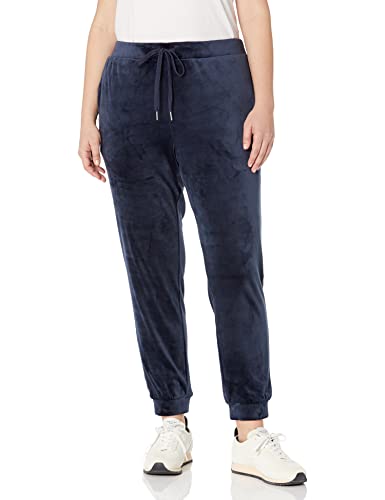 Amazon Essentials Damen Slim Fit-Jogginghosen aus Velours (Früher Amazon Aware), Marineblau, 6XL Große Größen von Amazon Essentials