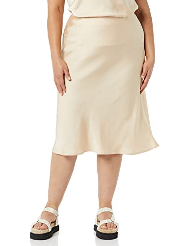 Amazon Essentials Damen Slipskirt aus Georgette (Früher Daily Ritual), Beige, L von Amazon Essentials