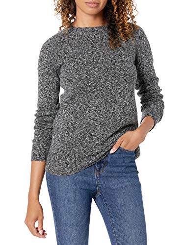 Amazon Essentials Damen Soft-Touch-Langarmpullover mit Rundhalsausschnitt in klassischer Passform, Dunkelgrau, XL von Amazon Essentials