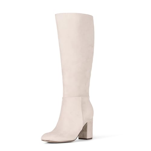 Amazon Essentials Damen Stiefel mit hohem Absatz, Graues Wildlederimitat, 44.5 EU Weit Amazon Essentials Damen Stiefel mit hohem Absatz, Graues Wildlederimitat, 44.5 EU Weit von Amazon Essentials