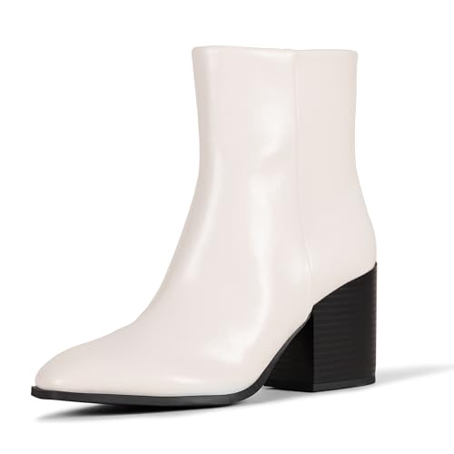 Amazon Essentials Damen Stiefelette mit sauberem Absatz, Elfenbein, 39 EU von Amazon Essentials