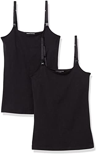 Amazon Essentials Damen Stillfreundliches Umstands-Unterhemd, 2er-Pack, Schwarz, L von Amazon Essentials