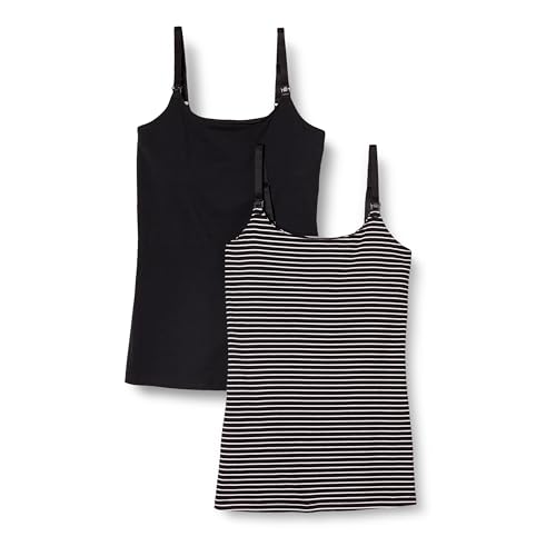 Amazon Essentials Damen Stillfreundliches Umstands-Unterhemd, 2er-Pack, Schwarz Streifen, M Amazon Essentials Damen Stillfreundliches Umstands-Unterhemd, 2er-Pack, Schwarz Streifen, M von Amazon Essentials