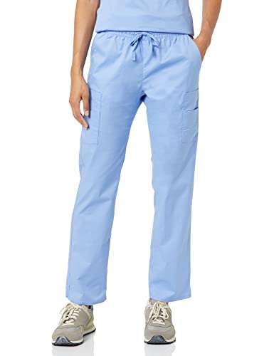 Amazon Essentials Damen Stretch-Hose für Medizinberufe, schnell trocknend (in Übergröße erhältlich), Kornblumenblau, XS von Amazon Essentials