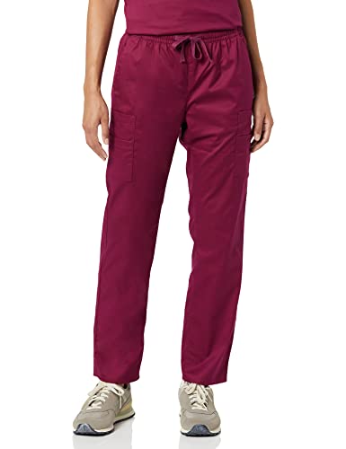 Amazon Essentials Damen Stretch-Hose für Medizinberufe, schnell trocknend (in Übergröße erhältlich), Pflaume, S von Amazon Essentials