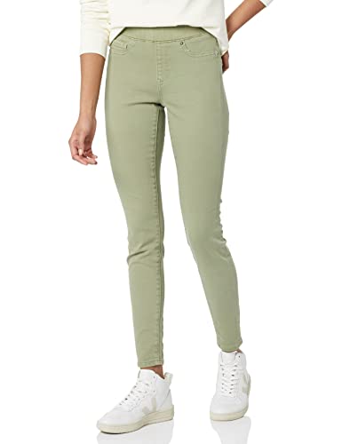 Amazon Essentials Damen Pull-On Stretch-Jeggings mit mittelhohem Bund (in Übergrößen erhältlich), Helles Salbeigrün, 38 Kurz von Amazon Essentials