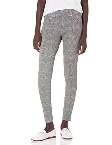 Amazon Essentials Damen Elastische Strickjacke Zum Anziehen (In Übergröße Erhältlich), Schwarz Grau Glencheck, XXL von Amazon Essentials