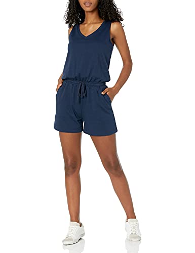 Amazon Essentials Damen Studio-Frottee-Strampler, Marineblau, XL von Amazon Essentials