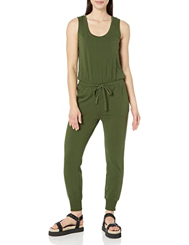 Amazon Essentials Damen Studio-Frottee-Overall (in Übergröße erhältlich), Dunkles Olivgrün, XXL von Amazon Essentials