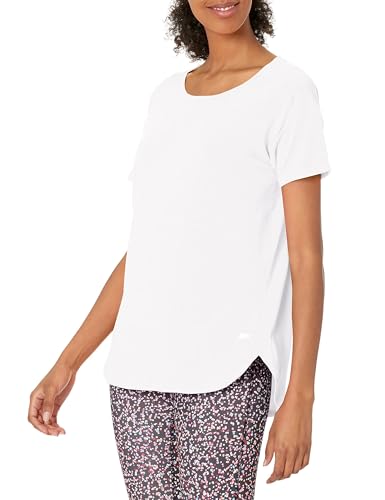 Amazon Essentials Damen Leichtes Fitness-T-Shirt mit Rundhalsausschnitt und lockerer Passform (in Übergröße erhältlich), Weiß, XL Amazon Essentials Damen Leichtes Fitness-T-Shirt mit Rundhalsausschnitt und lockerer Passform (in Übergröße erhältlich), Weiß, XL von Amazon Essentials