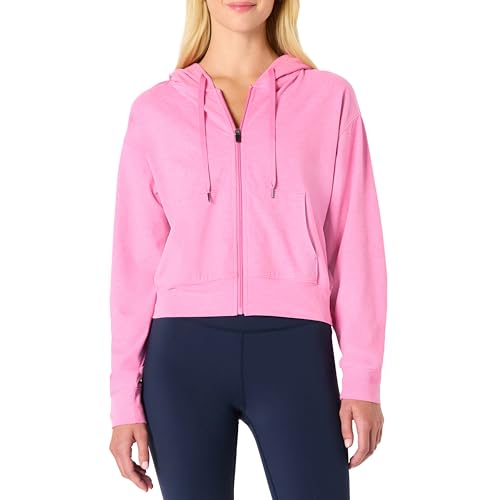 Amazon Essentials Damen Weiche Funktions-Strickjacke mit Kapuze, Rosa Space-dye, XXL von Amazon Essentials