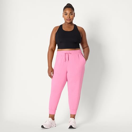 Amazon Essentials Damen Weiche Funktions-Capri-Jogginghose, 60cm Beininnenlänge, Rosa Space-dye, M von Amazon Essentials