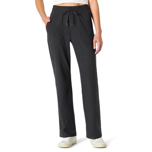 Amazon Essentials Damen Weiche Stretch-Funktionshose, Schwarz Space-dye, XS von Amazon Essentials