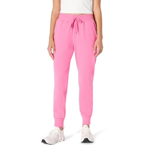 Amazon Essentials Damen Weiche Stretch-Funktions-Jogginghose in voller Länge mit 71cm Beininnenlänge, Rosa Space-dye, L von Amazon Essentials