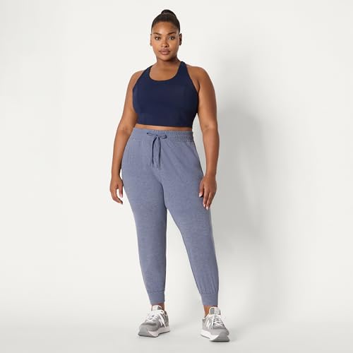 Amazon Essentials Damen Supersofte Stretch-Jogginghose mit hoher Funktionalität, Schiefer Space-dye, XXL von Amazon Essentials