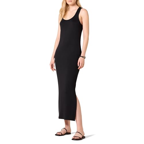 Amazon Essentials Damen Superweich Frottee Racerback-Maxikleid (Früher Daily Ritual), Schwarz, L von Amazon Essentials