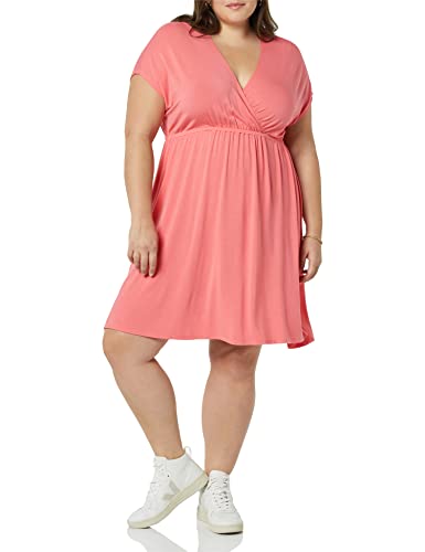 Amazon Essentials Damen Surplice-Kleid (Erhältlich in Übergröße), Intensive Rosa, M von Amazon Essentials