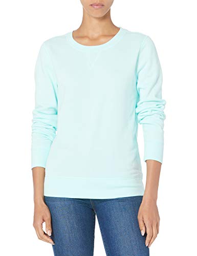 Amazon Essentials Damen Sweatshirt Aus French Terry Fleece Mit Rundhalsausschnitt (In Übergröße Erhältlich), Aquablau, XXL von Amazon Essentials