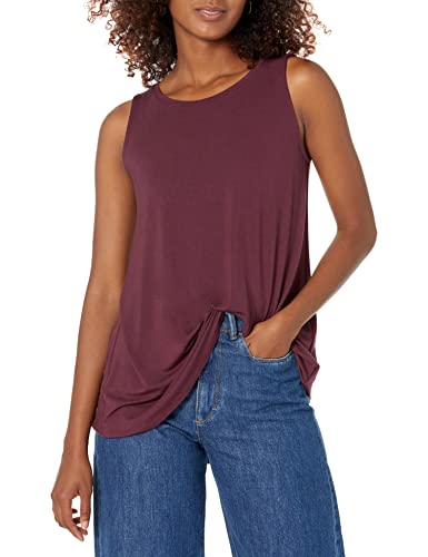 Amazon Essentials Damen Swing, Ärmellos (Erhältlich in Übergröße), Burgunderrot, M von Amazon Essentials