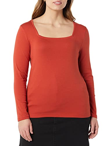 Amazon Essentials Damen T-Shirt Mit Langen Ärmeln Und Eckigem Ausschnitt Mit Schmaler Passform, Ziegelrot, L Amazon Essentials Damen T-Shirt Mit Langen Ärmeln Und Eckigem Ausschnitt Mit Schmaler Passform, Ziegelrot, L von Amazon Essentials