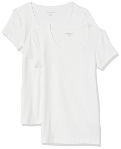 Amazon Essentials Damen T-Shirt mit Flügelärmeln und U-Ausschnitt in schmaler Passform, 2er-Pack, Weiß, L Amazon Essentials Damen T-Shirt mit Flügelärmeln und U-Ausschnitt in schmaler Passform, 2er-Pack, Weiß, L von Amazon Essentials