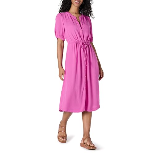 Amazon Essentials Damen Tailliertes Midikleid in A-Linie mit Halben Ärmeln und Ausgestelltem Rockteil mit Taschen, Kräftiges Rosa, L Amazon Essentials Damen Tailliertes Midikleid in A-Linie mit Halben Ärmeln und Ausgestelltem Rockteil mit Taschen, Kräftiges Rosa, L von Amazon Essentials