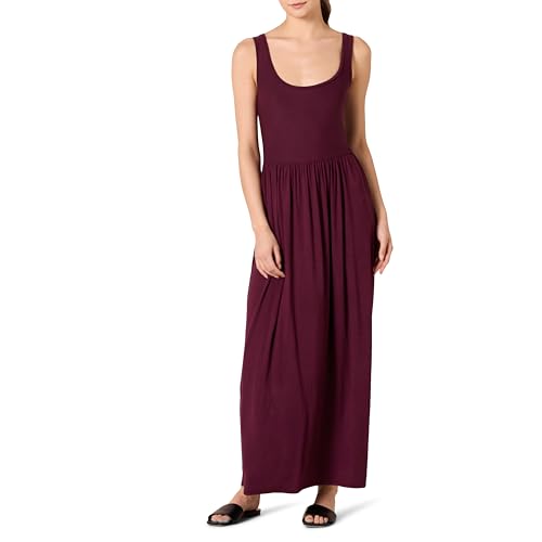 Amazon Essentials Damen Tailliertes Tanktop-Maxikleid(erhältlich in Übergröße), Burgunderrot, L von Amazon Essentials