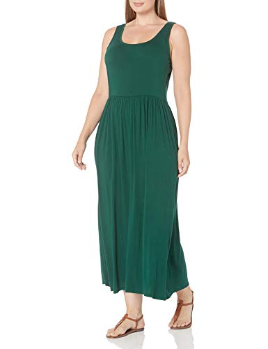 Amazon Essentials Damen Tailliertes Tanktop-Maxikleid(erhältlich in Übergröße), Jadegrün, XL Große Größen von Amazon Essentials