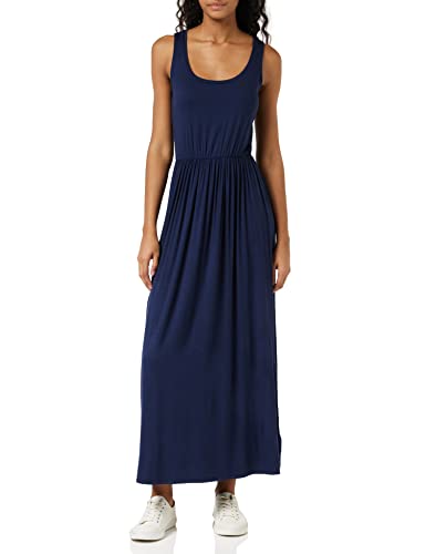 Amazon Essentials Damen Tailliertes Tanktop-Maxikleid(erhältlich in Übergröße), Marineblau, L von Amazon Essentials