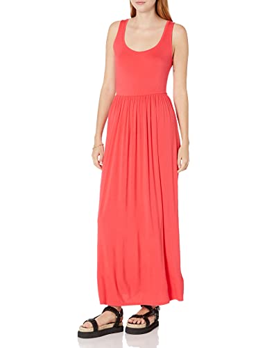 Amazon Essentials Damen Tailliertes Tanktop-Maxikleid(erhältlich in Übergröße), Rot, XXL von Amazon Essentials
