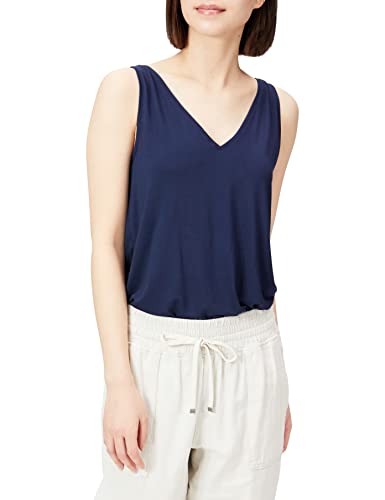Amazon Essentials Damen Tank-Top aus Jersey mit V-Ausschnitt, Reguläre Passform (Früher Daily Ritual), Marineblau, XS von Amazon Essentials
