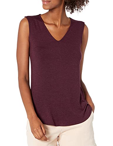 Amazon Essentials Damen Tank-Top aus Jersey mit V-Ausschnitt, Reguläre Passform (Früher Daily Ritual), Violett Heidekraut, M von Amazon Essentials