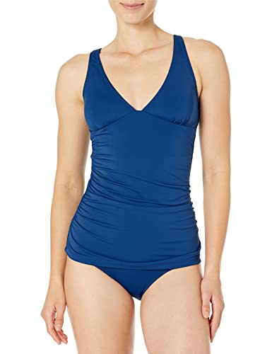 Amazon Essentials Damen Tankini-Badeoberteil (in Übergröße erhältlich), Tiefblau, 46 von Amazon Essentials